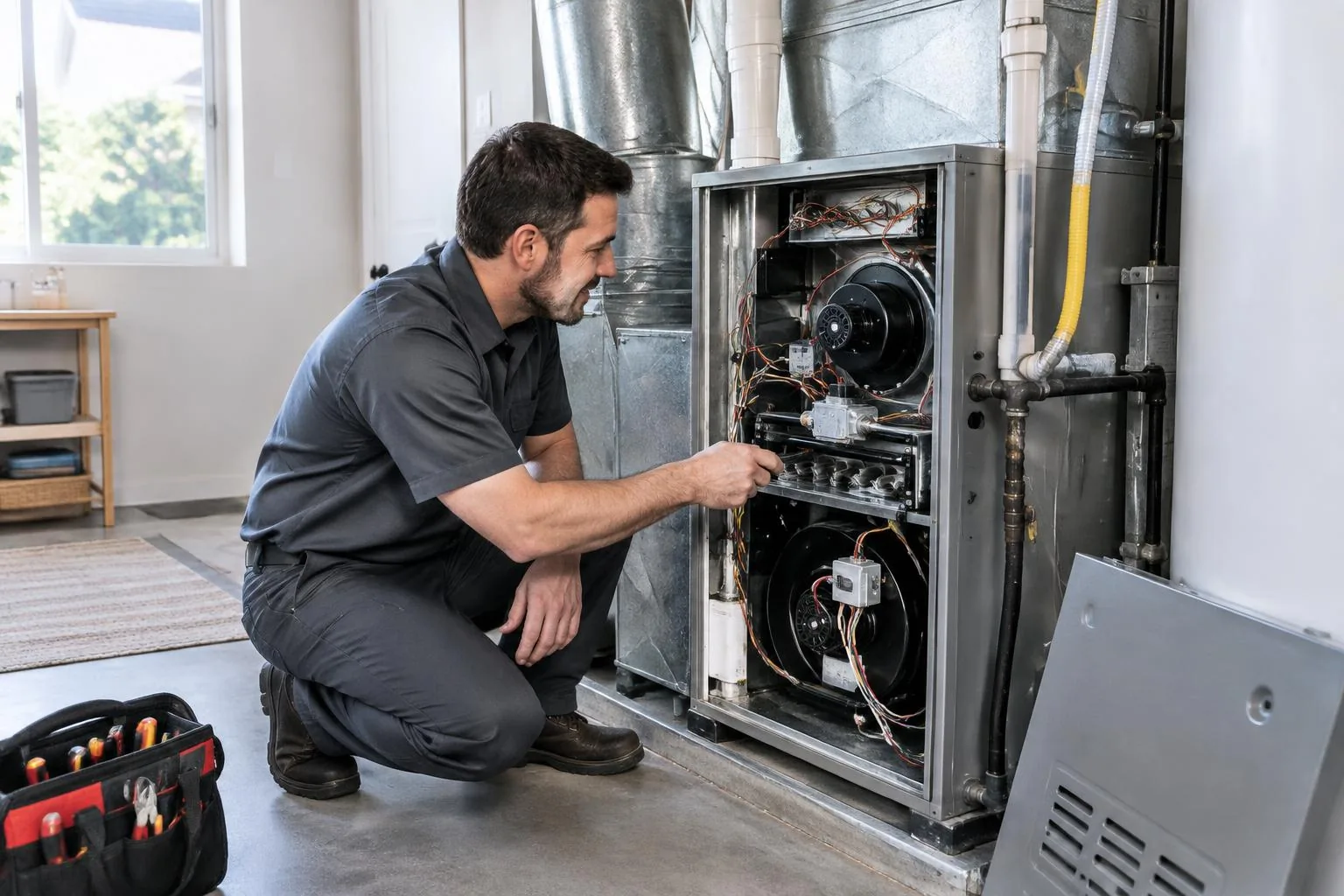 Illustrative furnace repair service